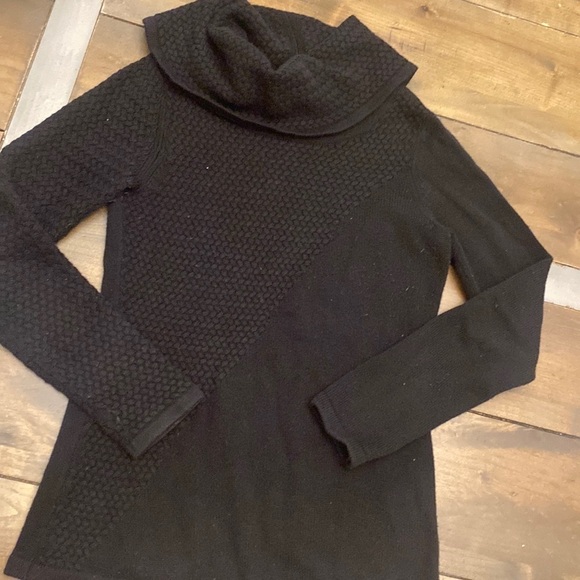 White House Black Market Sweaters - White House black market‎ WHBM knit cowl neck black sweater size XXS